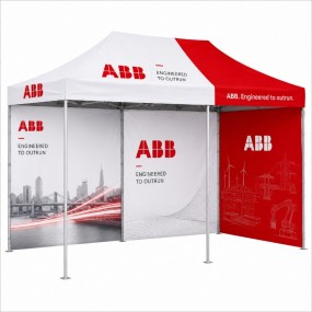 Bedruckter Faltpavillon 3x6 für Messe, Promotion & Outd...